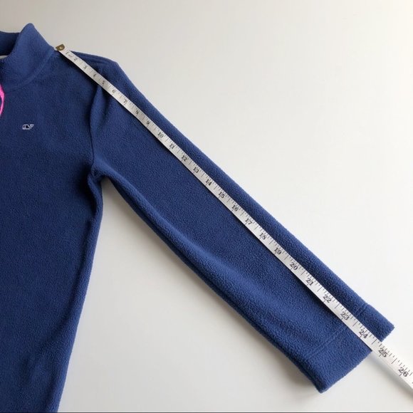 Vineyard Vines Girls’ Navy Pink Fleece Pullover L - Picture 8 of 8